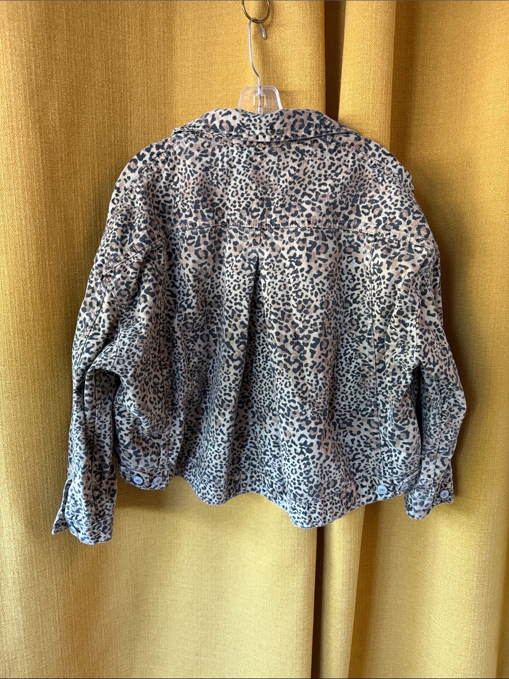 Free People Leopard Swing Denim Jacket - Picture 3 of 4